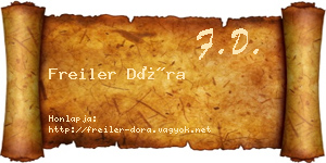 Freiler Dóra névjegykártya